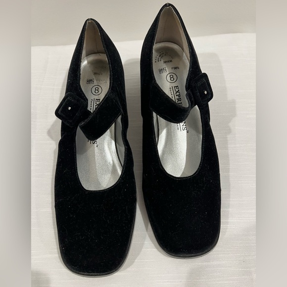 Expressions Footwear Shoes - Expressions Footwear Mary Jane Black Velour Shoes